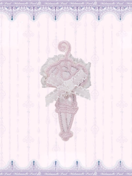Parasol-Inspired Choker and Brooch Set - Mademoiselle Pearl