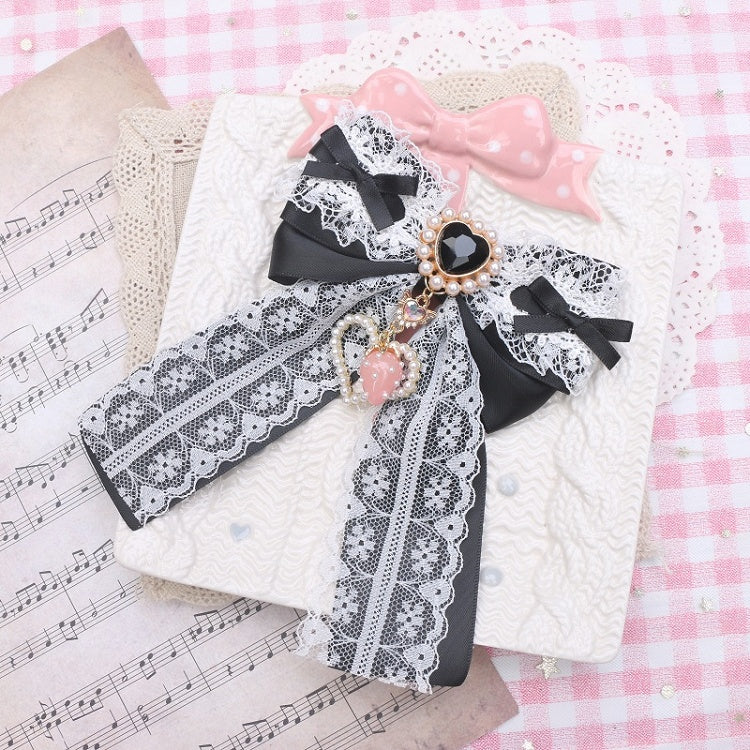 Strawberry Kei Bowknot Options 5 Charm Jirai Hairclip Large Color Heart