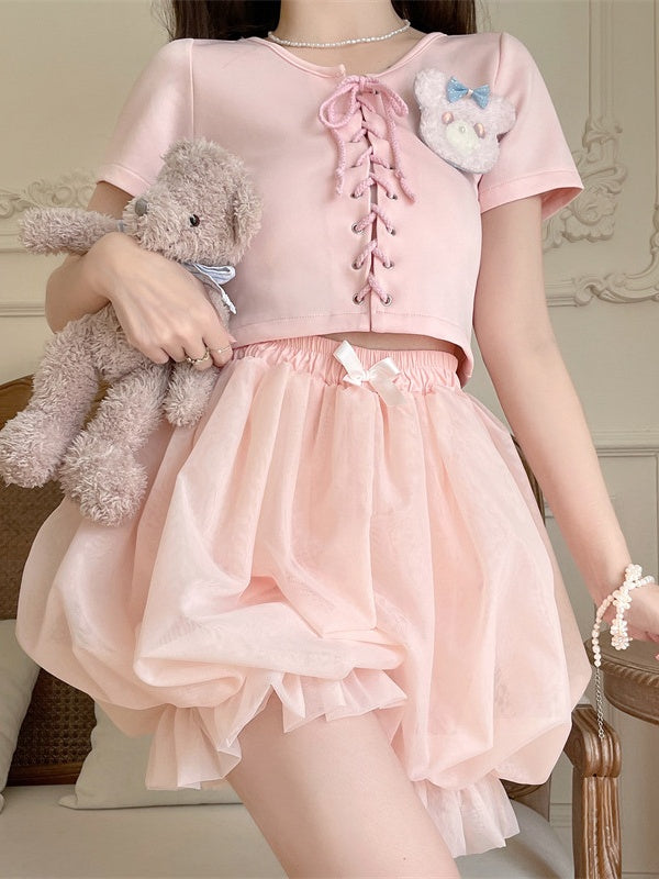 Bloomers Pink Puffy Lolita Organdy
