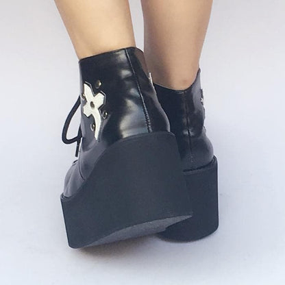 Cross Black Platform Made SP168085 Custom Shoes