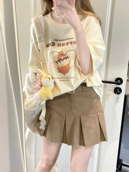 イエローケーキプリントTシャツ