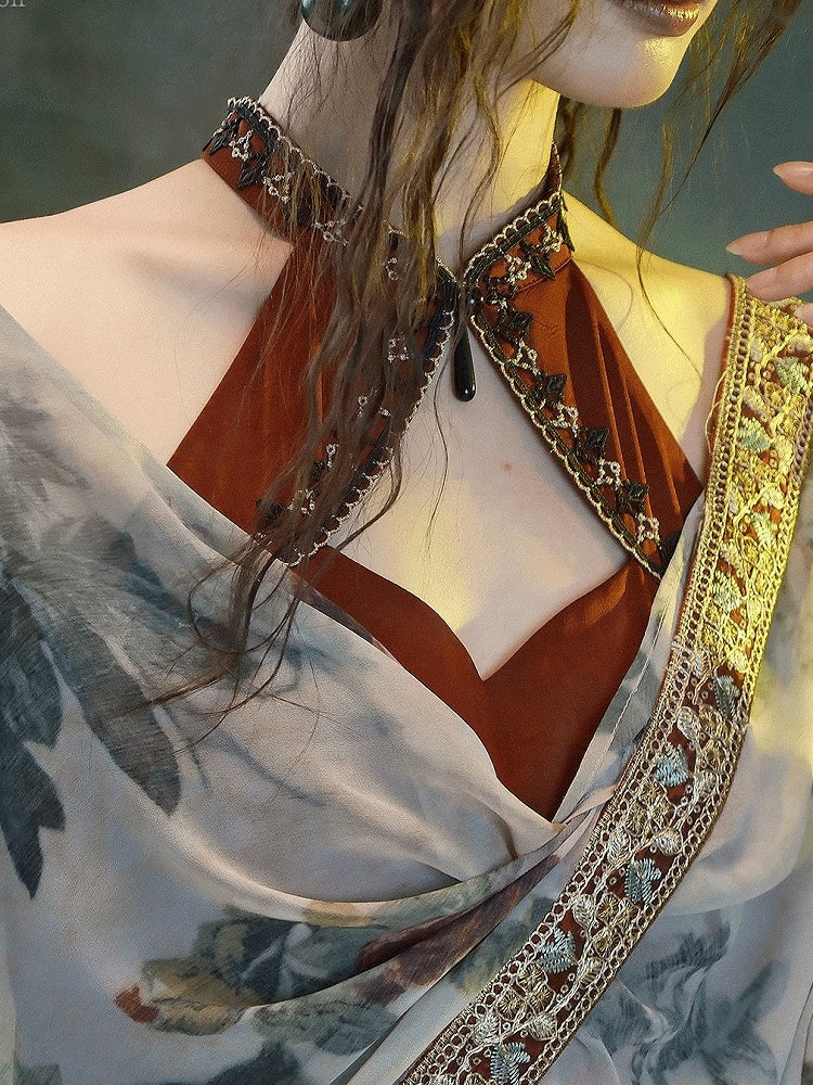 Elegant Floral Outerwear with Delicate Embroidery - sijinstudio