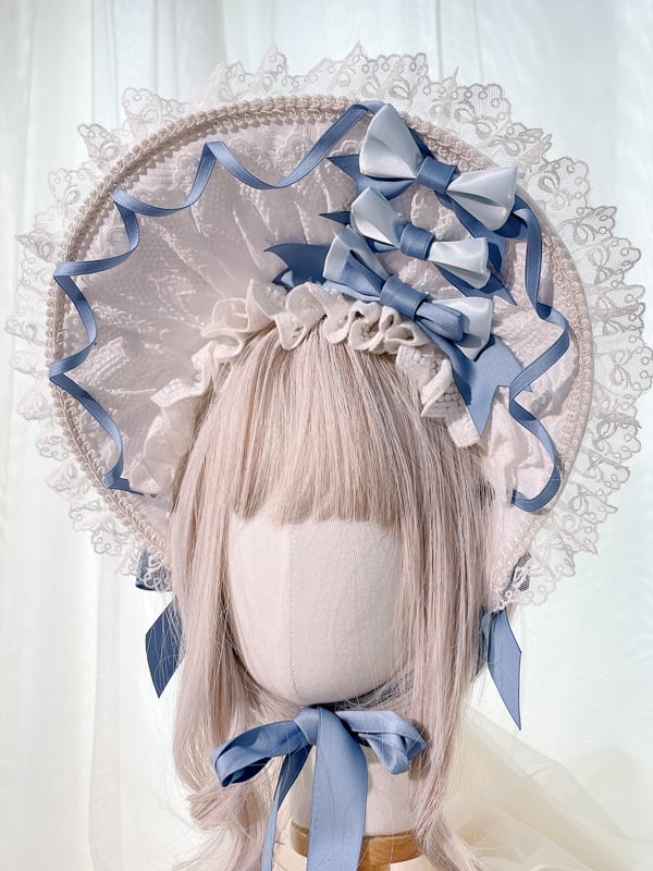 Color Bonnet White Lace Bows – and Options with Trimmed Fashion 3 Lolita