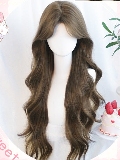 Long 65-70cm Brown Wavy Wig