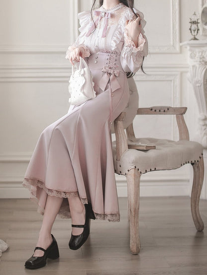 Charm Light Pink Sweetheart Bow Clips with Skirt