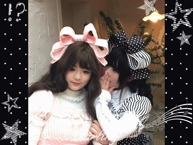 Pink & Black Bowknot KC with Poodle Patch - Infanta
