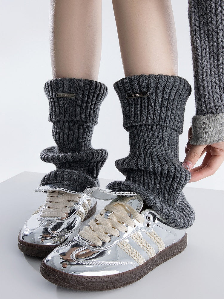 Retro Color 6 Colors Solid Leg Warmers Knitted