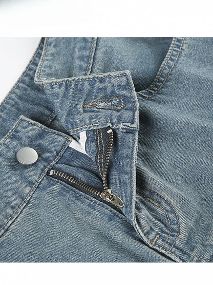 ブルーのかわいいスカート デイリーデニム