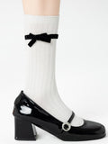 Cotton Decorated 20CM 4 Colors Bow Socks Ballet-Style