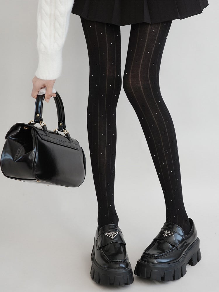 Tights Ribbed Colors) Sparkle Knit (5