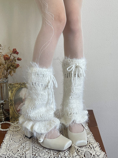 Leg Warmers Colors 5 Design Strap Plush Warm