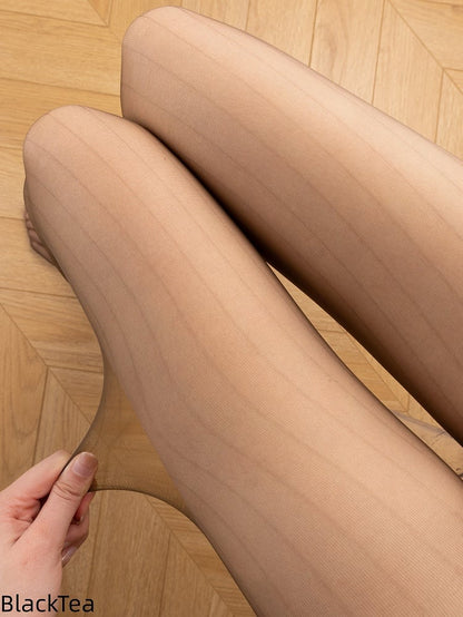 Slimming Tights Pattern Vertical 4 Colors Sheer Striped