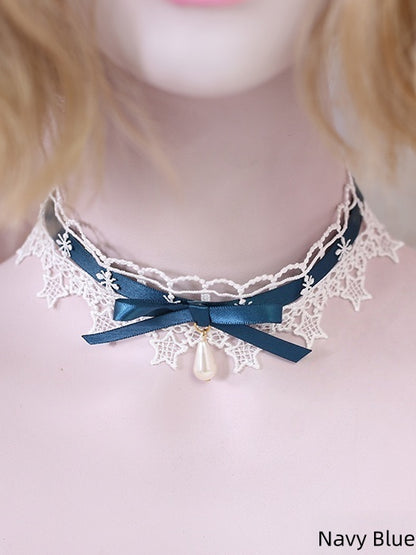Lace Star Cute Bowknot Colors 12 Choker Lolita