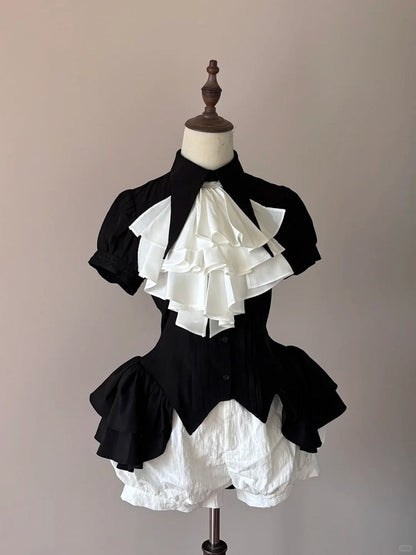 Straps Detachable Bloomers with Black Puffball