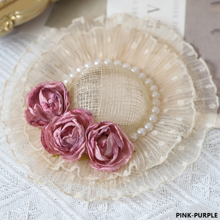 Hat Lolita Options Mini Color Details Bead Design Floral With 11