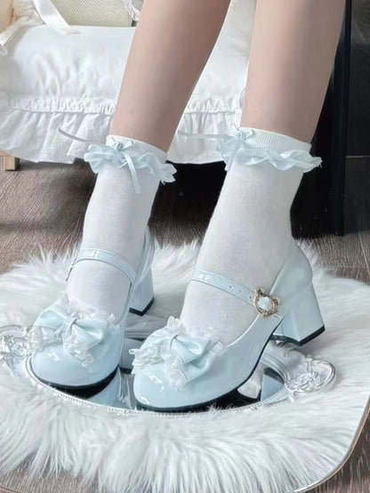 Adjustable Leather Blue Shoes PU - Buckle Sweet Bear