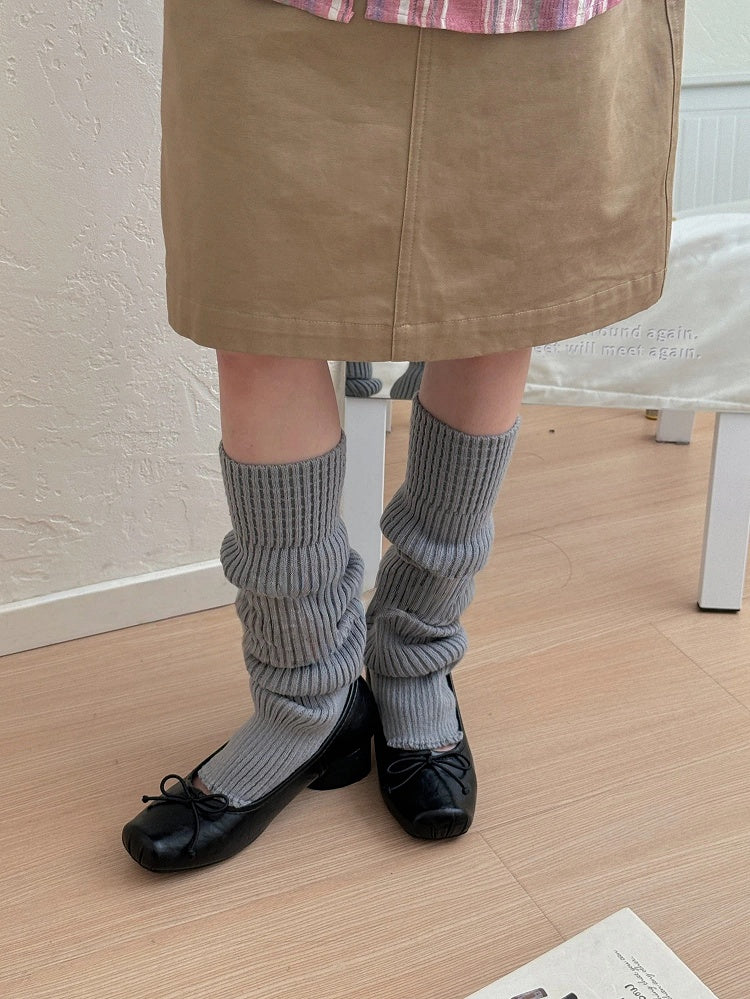 Slouchy Long 55cm Warmers Leg Ribbed Knit