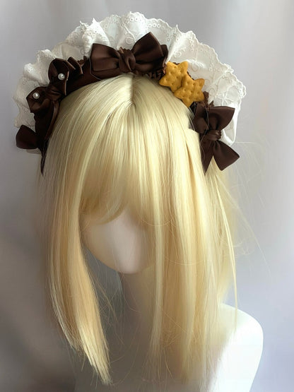and Bows Star with Cookie Sweet Decorations Lace KC Cute Brown