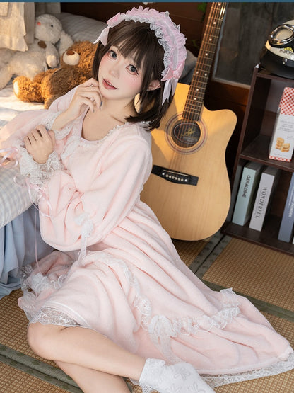 Fleece Dress Cozy Dream Purple/Pink Coral