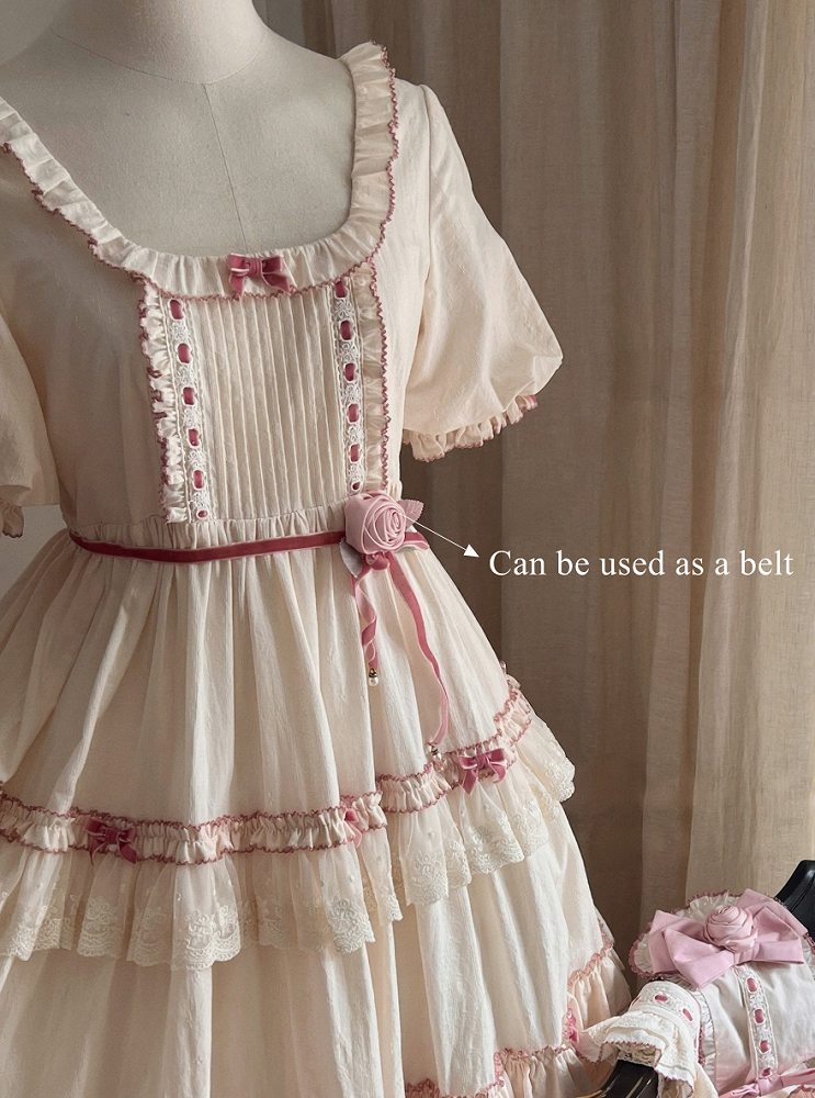 Rose Velvet Lolita Choker with Bead Accents - Bodhi Original Design