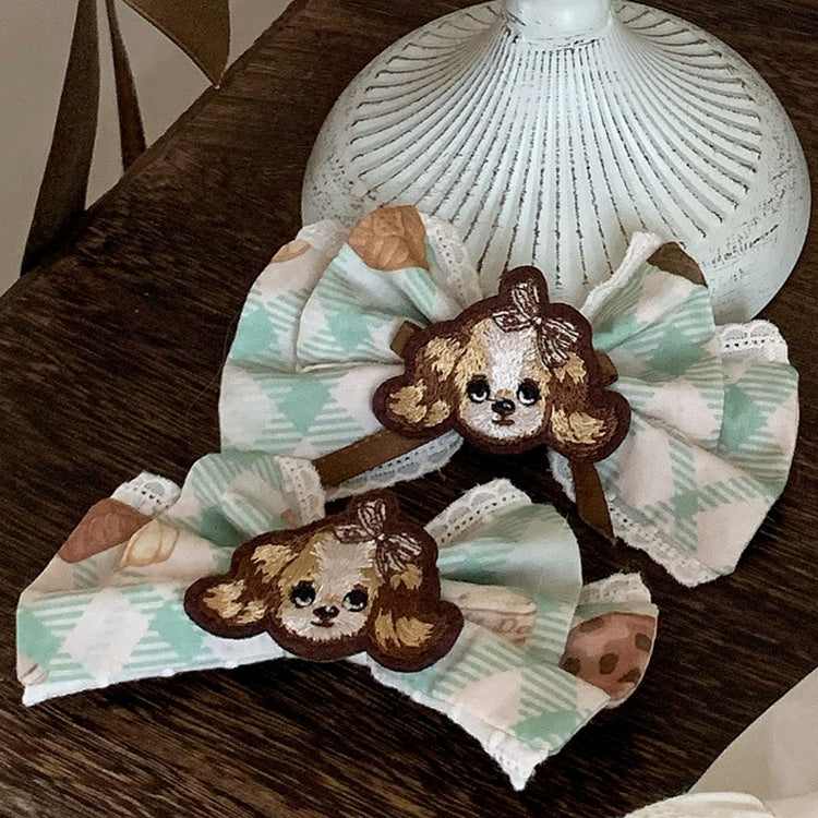 Green / Pink / Yellow Bowknot Hairclip