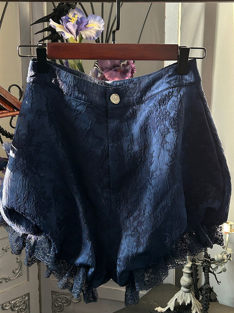 Dunkelblaue Gothic Lolita Pumphose