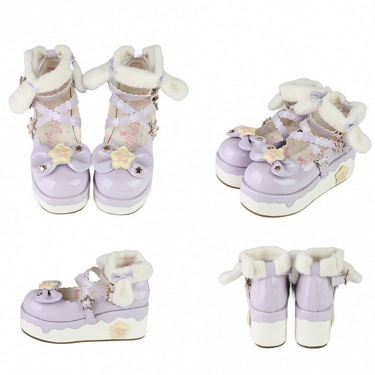 Details Sweet - Star Mary Lolita Janes Platform in Purple PU