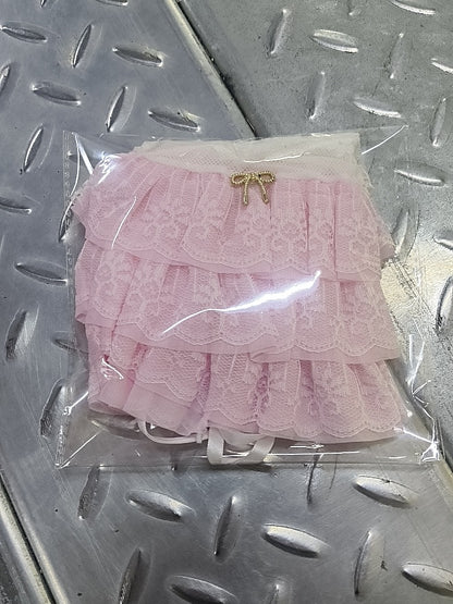 4 Colors Multi-Layer Lace Trim Tulle Leg Warmers with Strappy Design