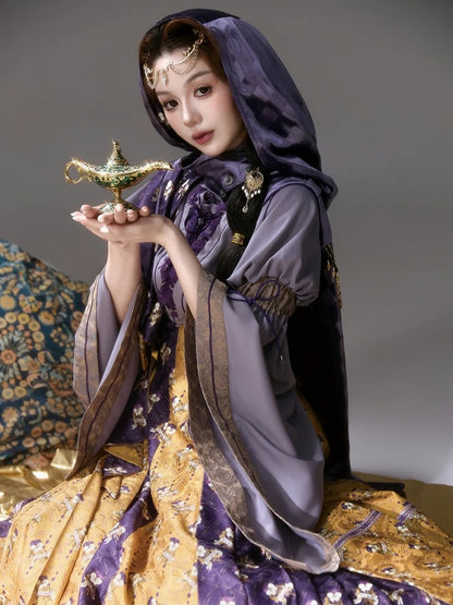 Purple Elegant Bell-Sleeve Lolita Blouse - Neoludwig