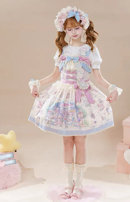 Sweet Jumper Print Store Cute Puppy Skirt Toy Lolita