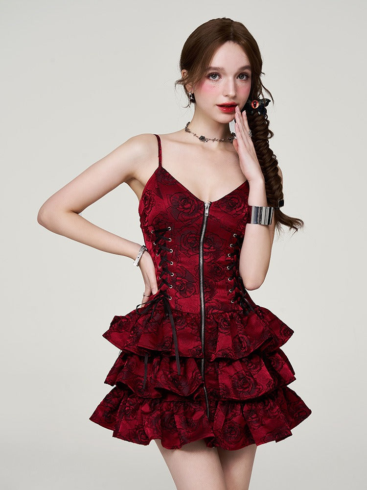 Jaccard Rose Kleid Slings Spicy Tea