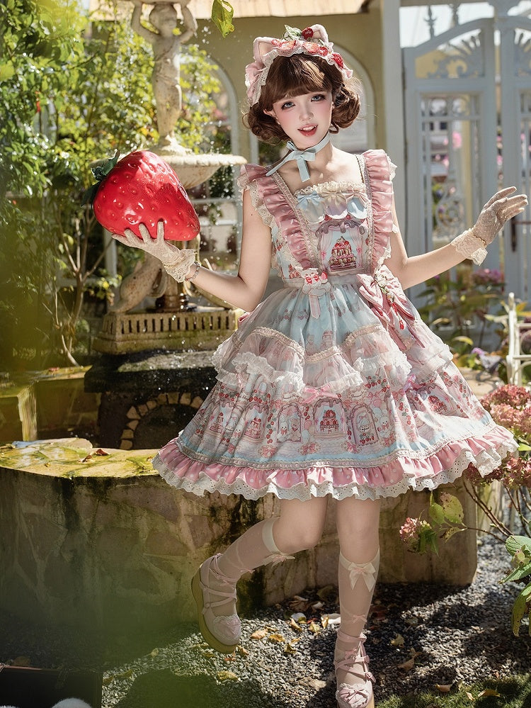 White Ruffle Edging Lolita Sheer Apron - Jelly Girl