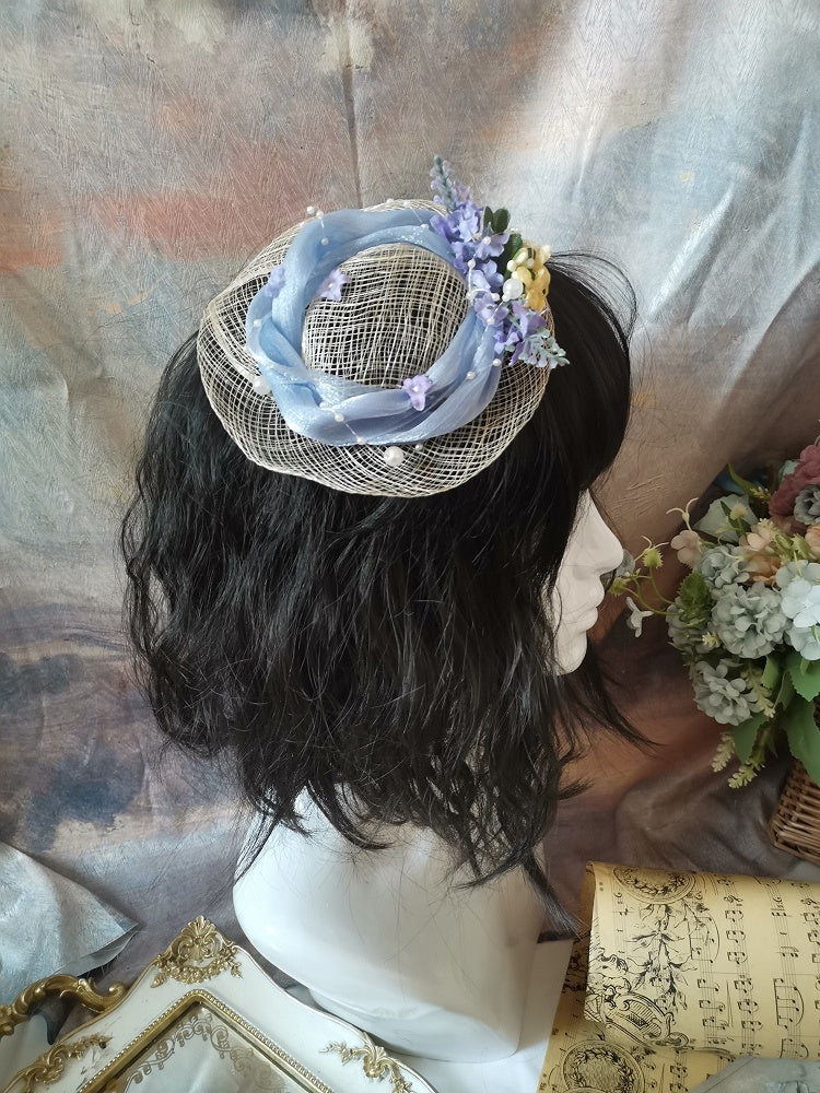6 Floral Hat Straw Vintage Mini Lolita Options Color