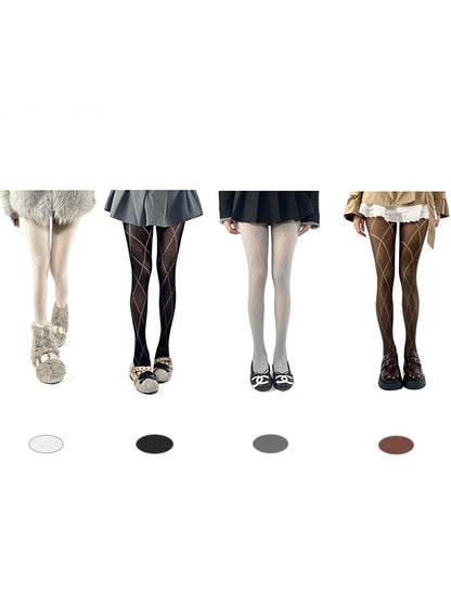 Colors Retro 4 Diamond Tights Pattern