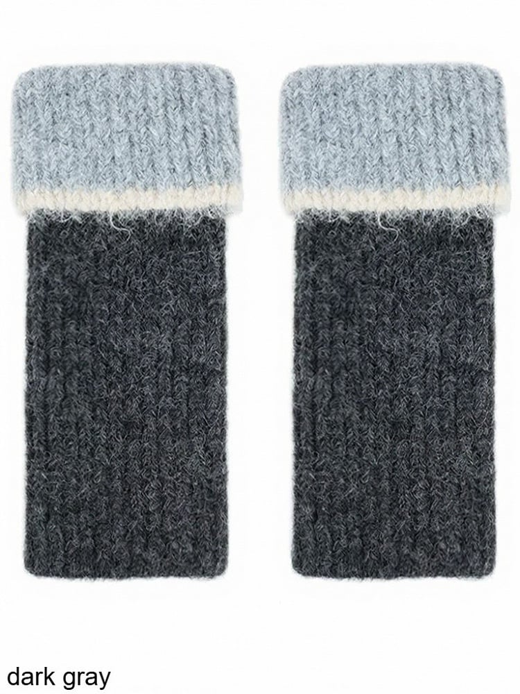Knit Colorblock Design Leg Warmers - ModaSwings