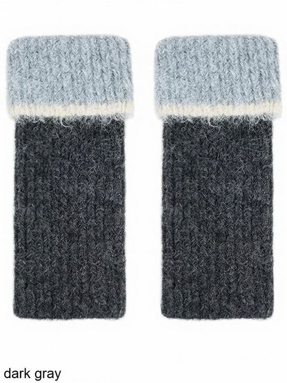 Knit Colorblock Design Leg Warmers - ModaSwings