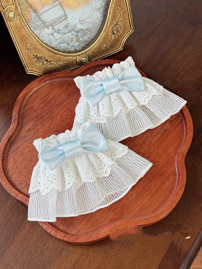 Bowknot Rote Manschetten / Handgelenk Rosa Schwarz Blau