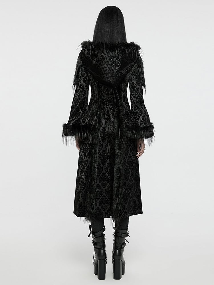 Black Gothic Gorgeous Jacquard Coat