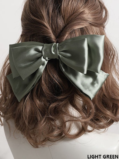 9 Color Options Sweet Lolita Satin Large Bowknot Hairclip