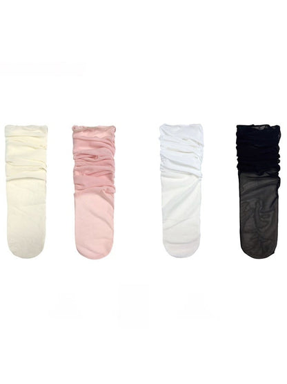 4 Socks Breathable Calf Colors Loose Mesh