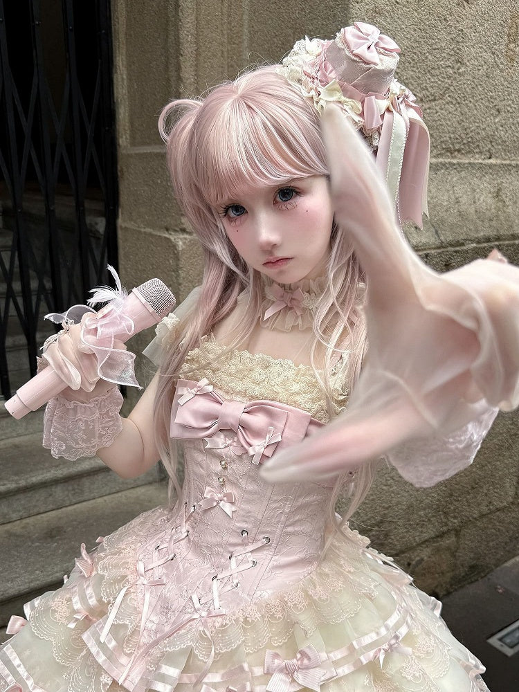 Hat Mini Sweet Bow Lolita Pink Accents