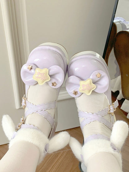 Details Sweet - Star Mary Lolita Janes Platform in Purple PU