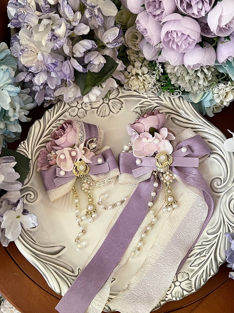 Pink / Red Floral Blue Purple Hairclips