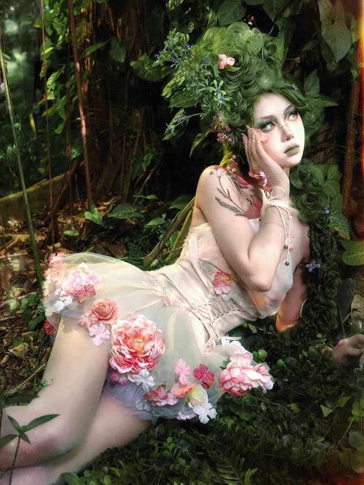 ショートパンツ 花柄裏地 フェアリーブルマー ペチコート付き