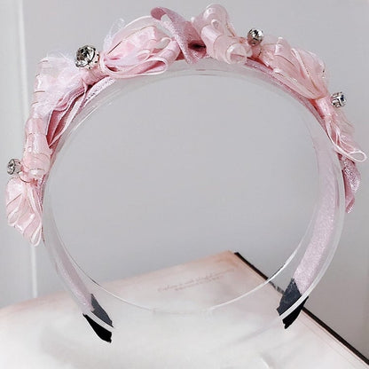 Rhinestone Decorated Pink/Blue Bowknot KC Lolita Sweet