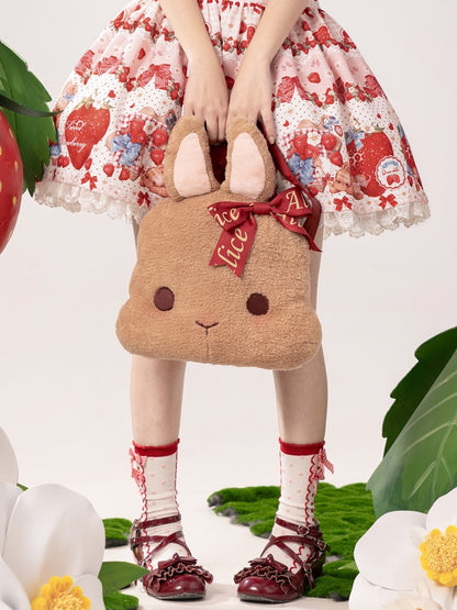 Coffee Bunny Plush Crossbody