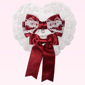 6 Heart-Shaped Floral Options Lace Hairclip
