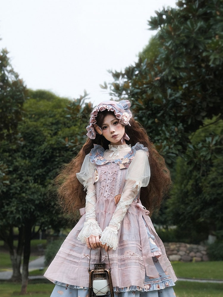Pink Bowknots Sweet with Lolita Apron