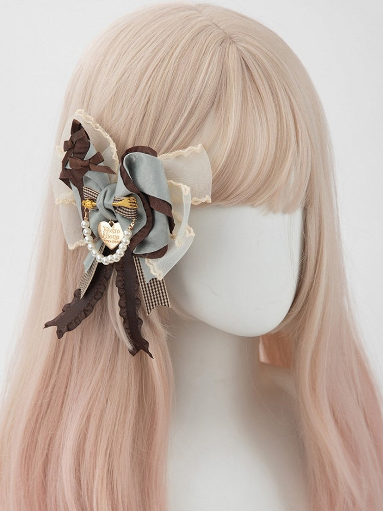 3 Bowknot Style Mint Options Sweet Tea Chocolate Party Lolita Green Hairclip