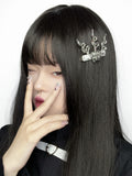 Metal Snake Clip Cross Hair Gothic